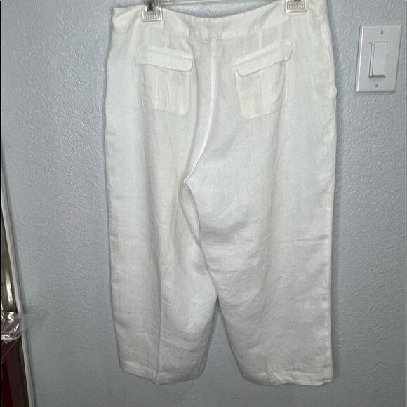 E-Col-O-Gie Linen Women Dress Ankle Pants Sz 8 - Picture 3 of 9